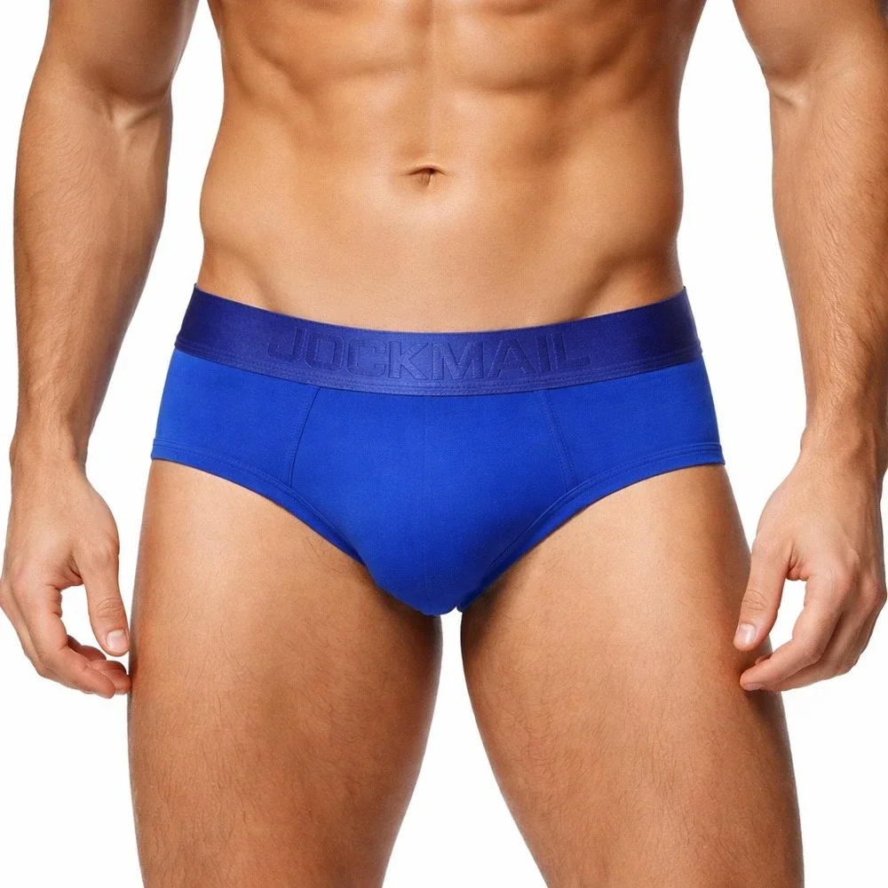 Jockmail Large (30-32) Classic Mono Brief Blue‎ Low Rise Modal Underwear JM358